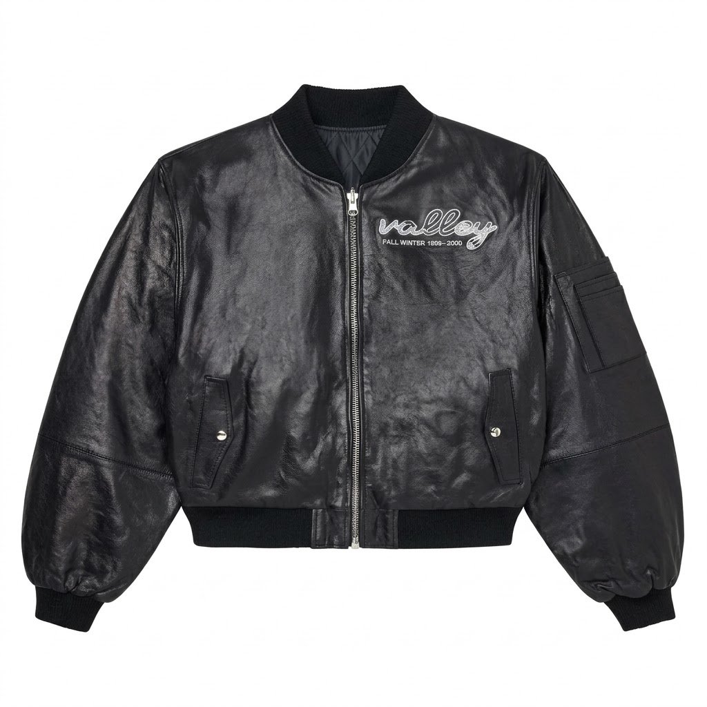 Valley 1999-2000 Leather Bomber Jacket Valley 1999-2000 Leather Bomber Jacket