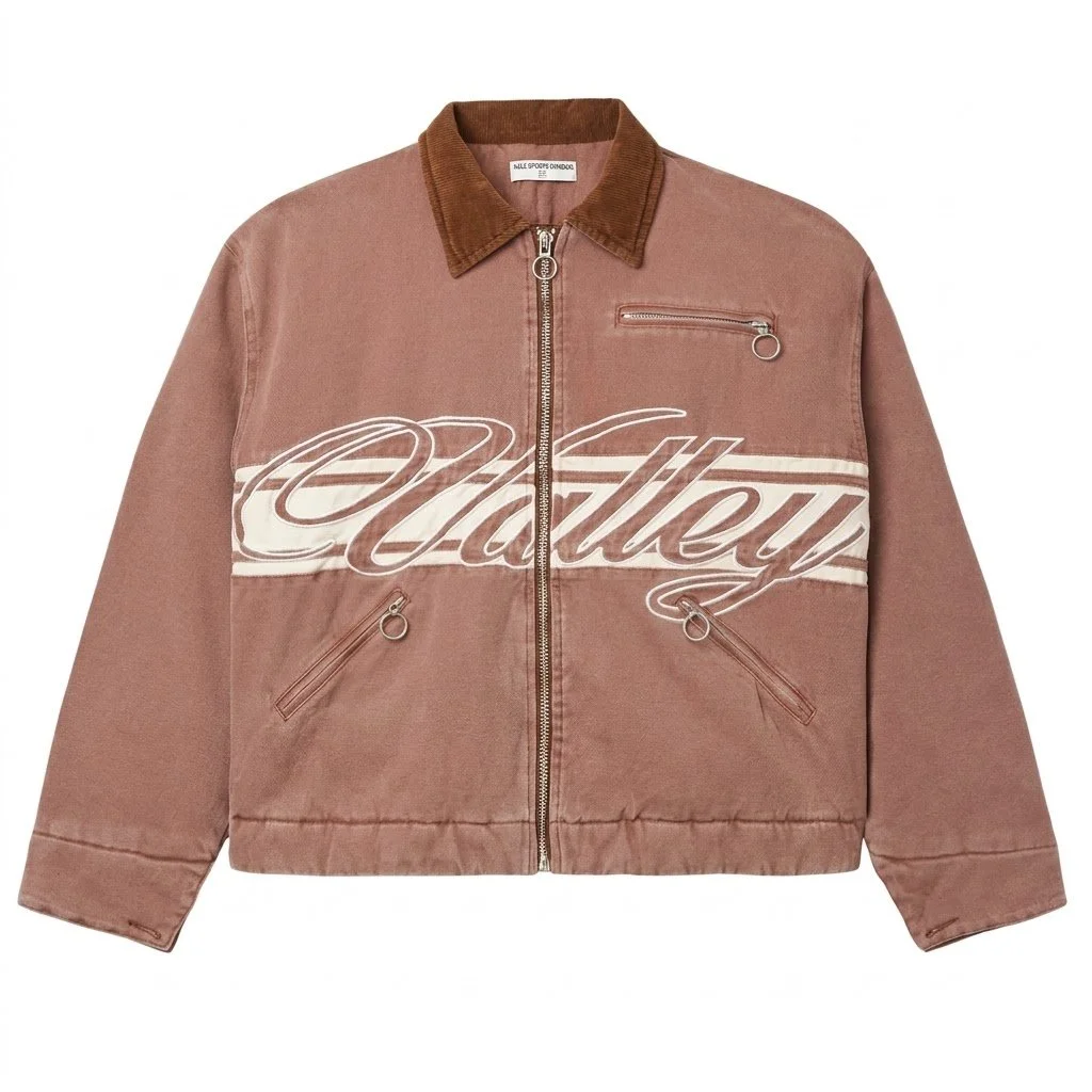 Valley Brown Cursive Trucker Jacket